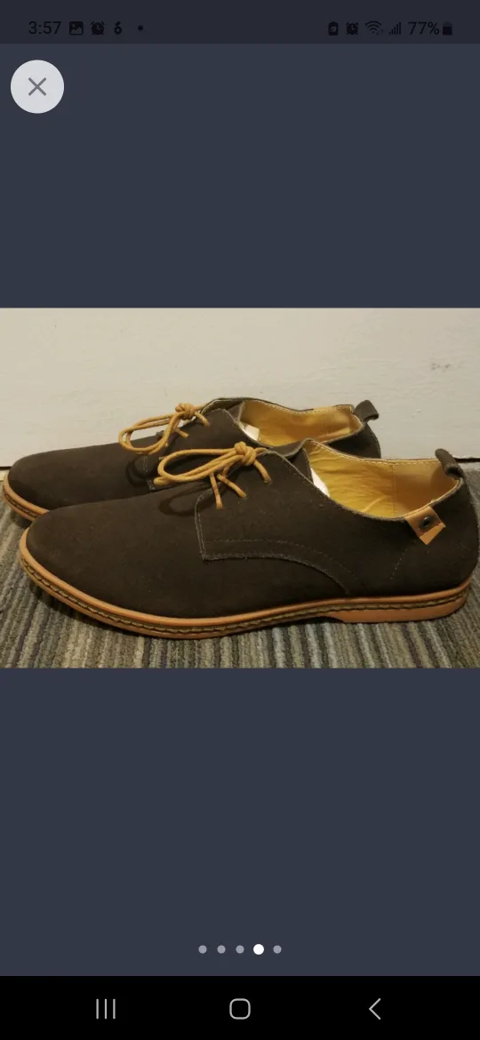 SODDY Comfortable K01 Leather Shoes,Flexable,Light Wt. #9(43) image indicator(4)