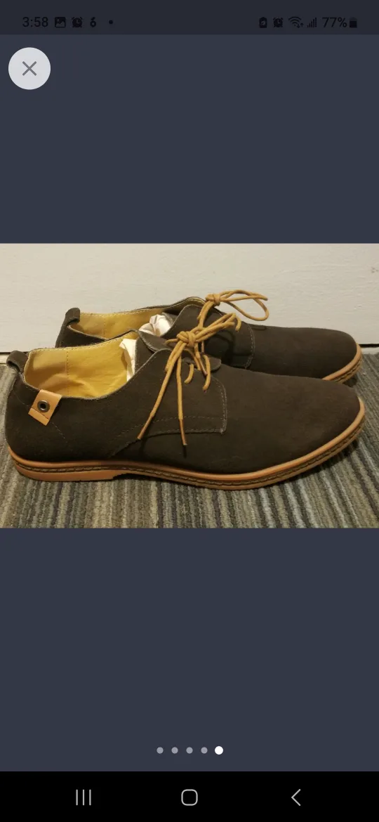 SODDY Comfortable K01 Leather Shoes,Flexable,Light Wt. #9(43) image indicator(5)