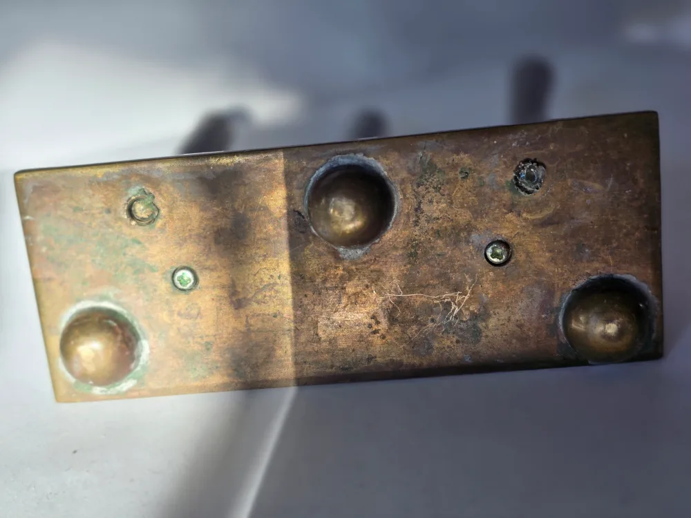 Vintage Brass chinese Pen Holder image indicator(3)