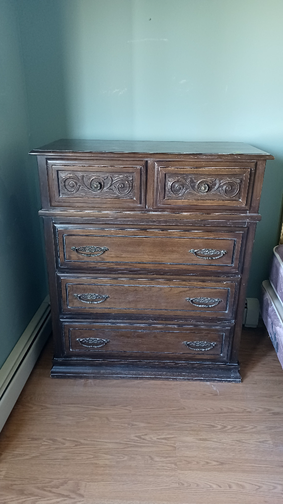 vintage Wooden Nightstand and Dresser