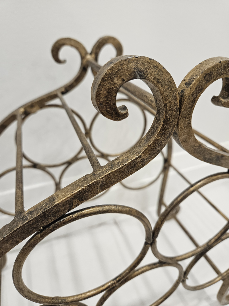 Gold Metal Wine Rack - photo 4