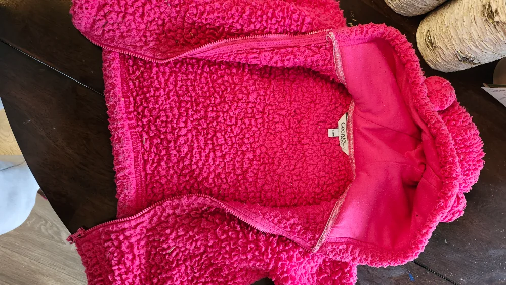 George Baby Pink Fuzzy Jacket 18-24 Months image indicator(2)