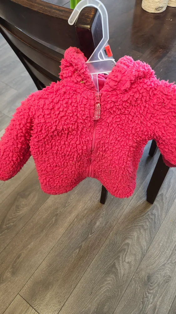 George Baby Pink Fuzzy Jacket 18-24 Months image indicator(3)