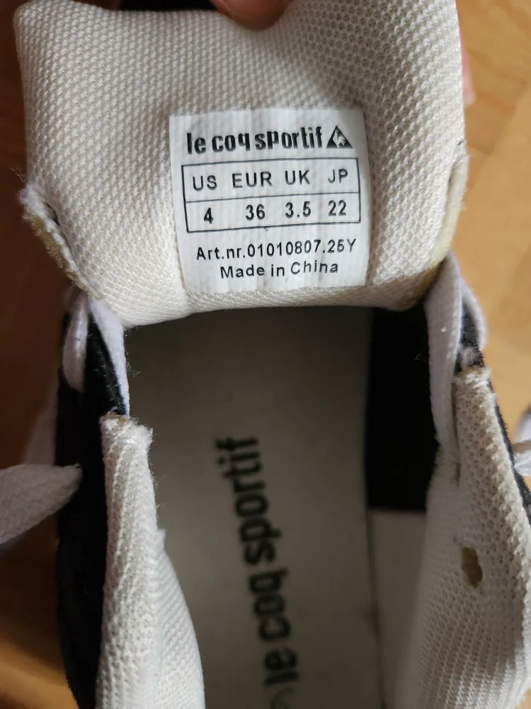 Le Coq Sportif Black Suede Sneakers Size 4 image indicator(3)