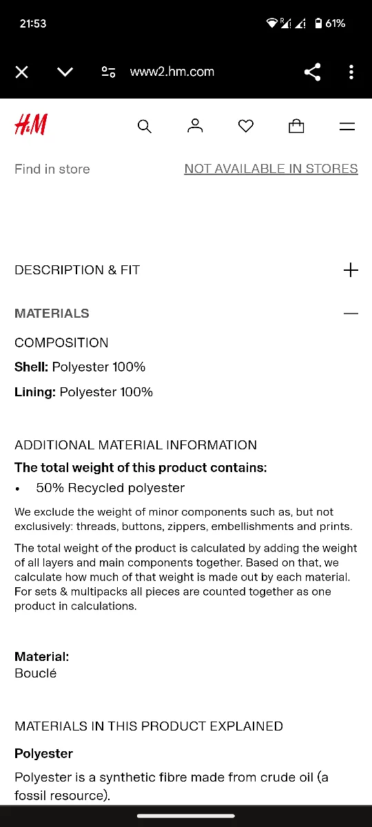 H&M Bouclé Jacket image indicator(5)