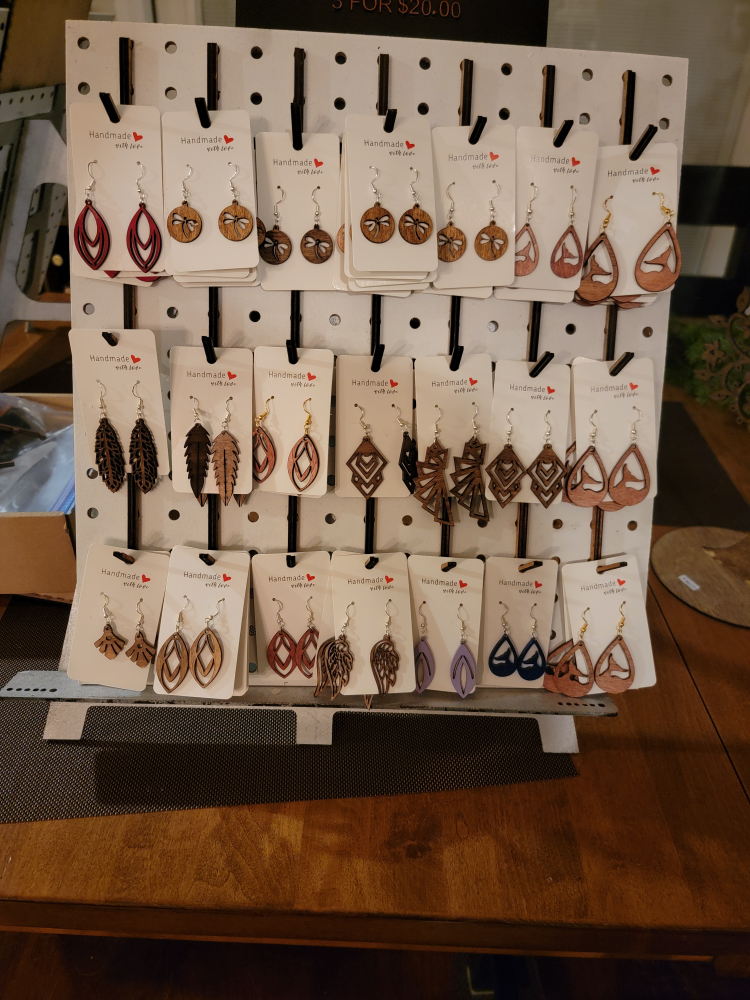 Laser Cut Wooden earrings