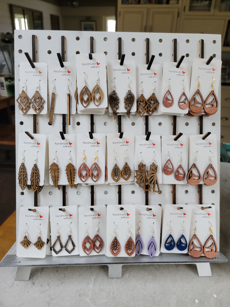 Laser Cut Wooden earrings - photo 3