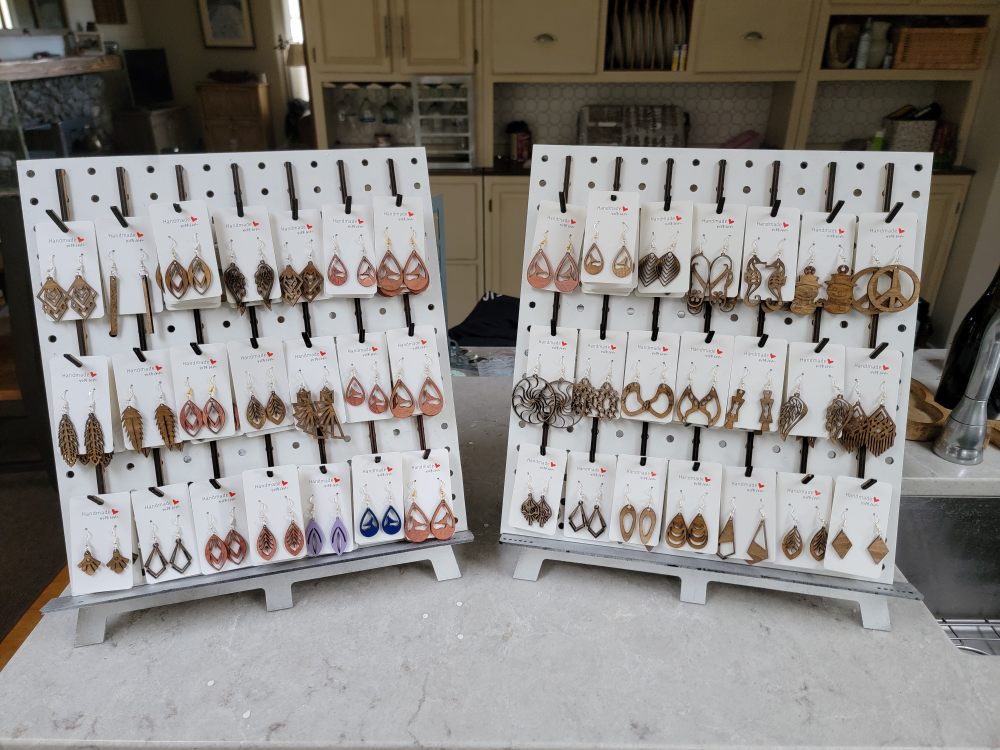 Laser Cut Wooden earrings - photo 4