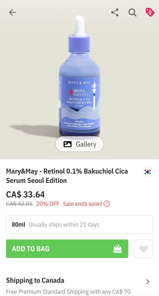 Mary & May Retinol Bakuchiol Cica Serum (Orig price $34) image indicator(4)