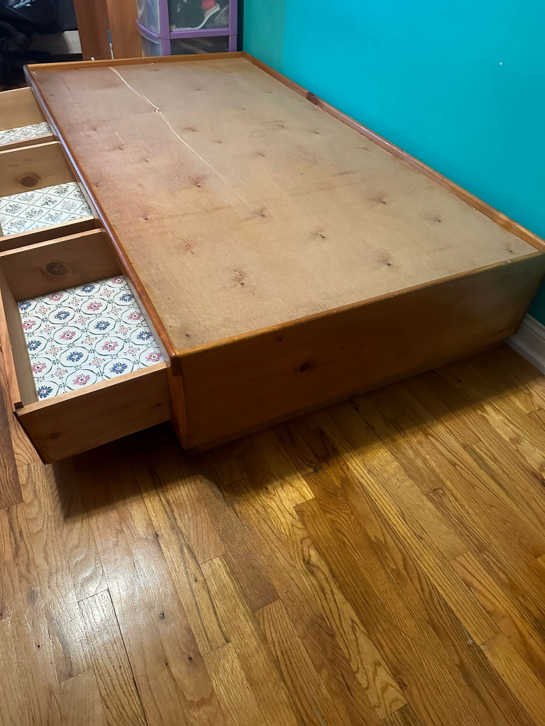 Twin Platform Bed Frame with 3 Drawers - photo 3