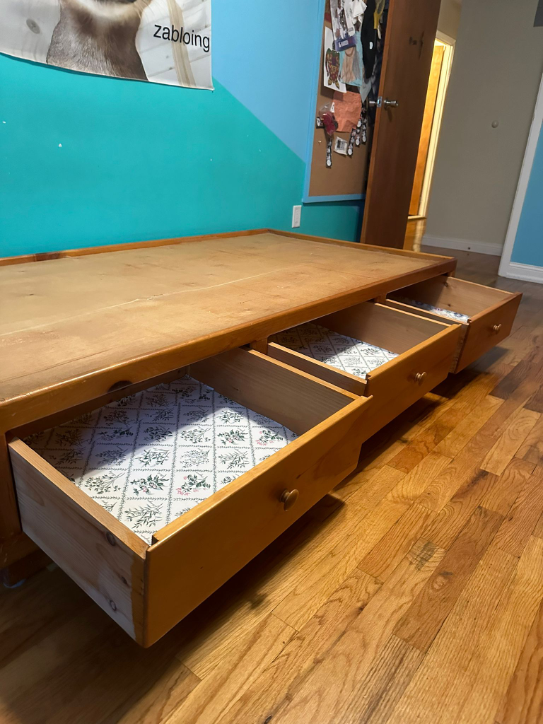 Twin Platform Bed Frame with 3 Drawers - photo 4