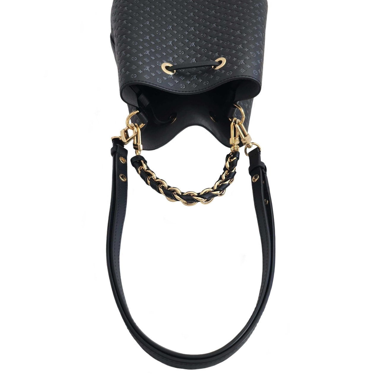 Louis Vuitton Black Calfskin Nanogram Neonoe BB Bag - photo 3