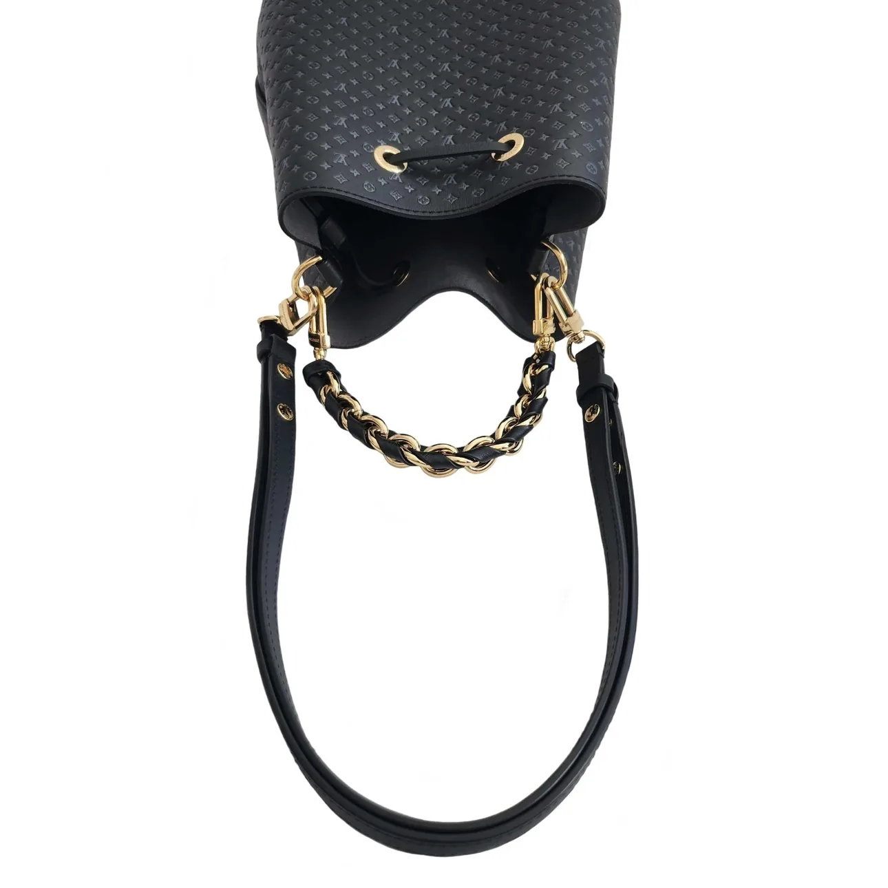Louis Vuitton Black Calfskin Nanogram Neonoe BB Bag image indicator(3)