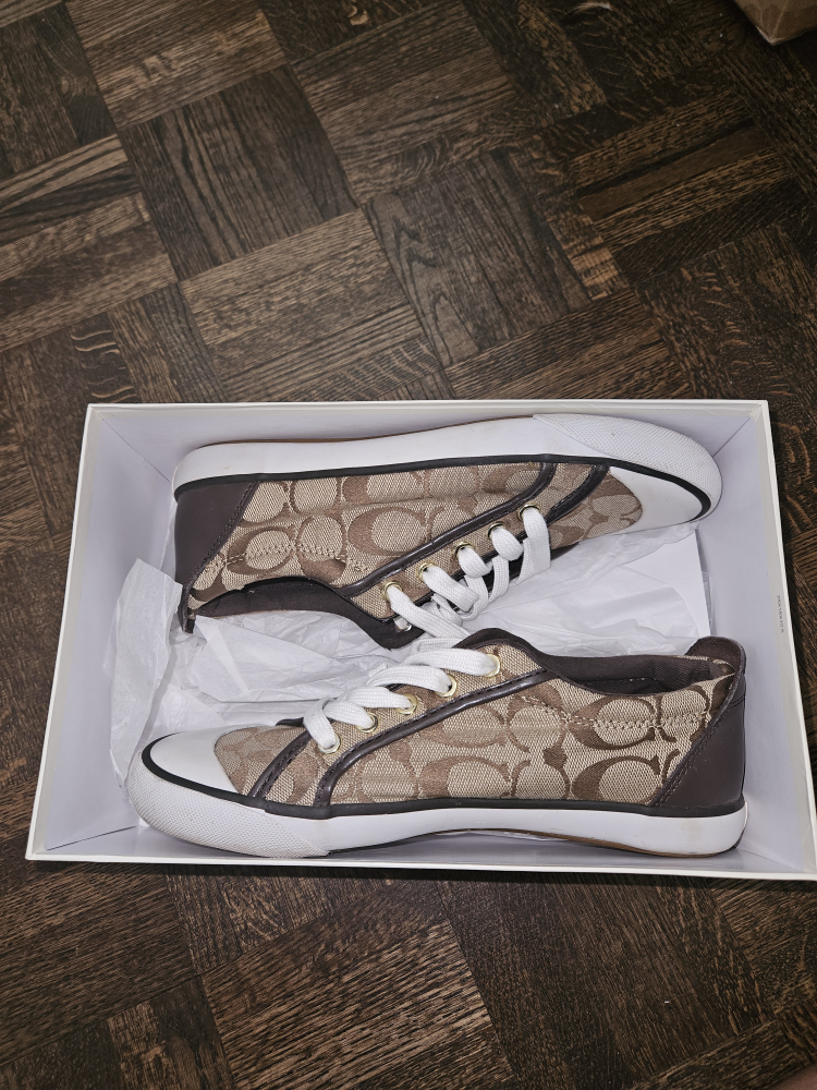 Coach Brown Signature Canvas Sneakers