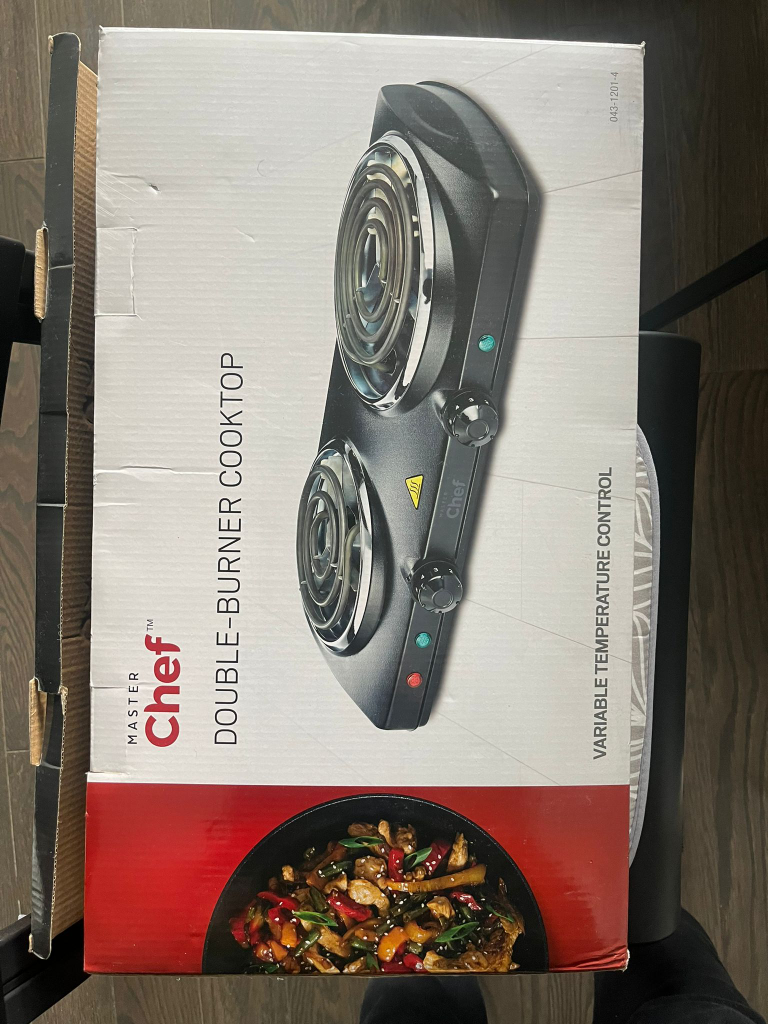 Master Chef Double Burner Cooktop