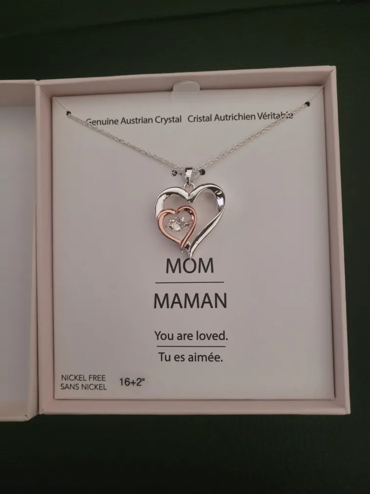 NEW Genuine Austrian Crystal Heart Necklace image indicator(2)