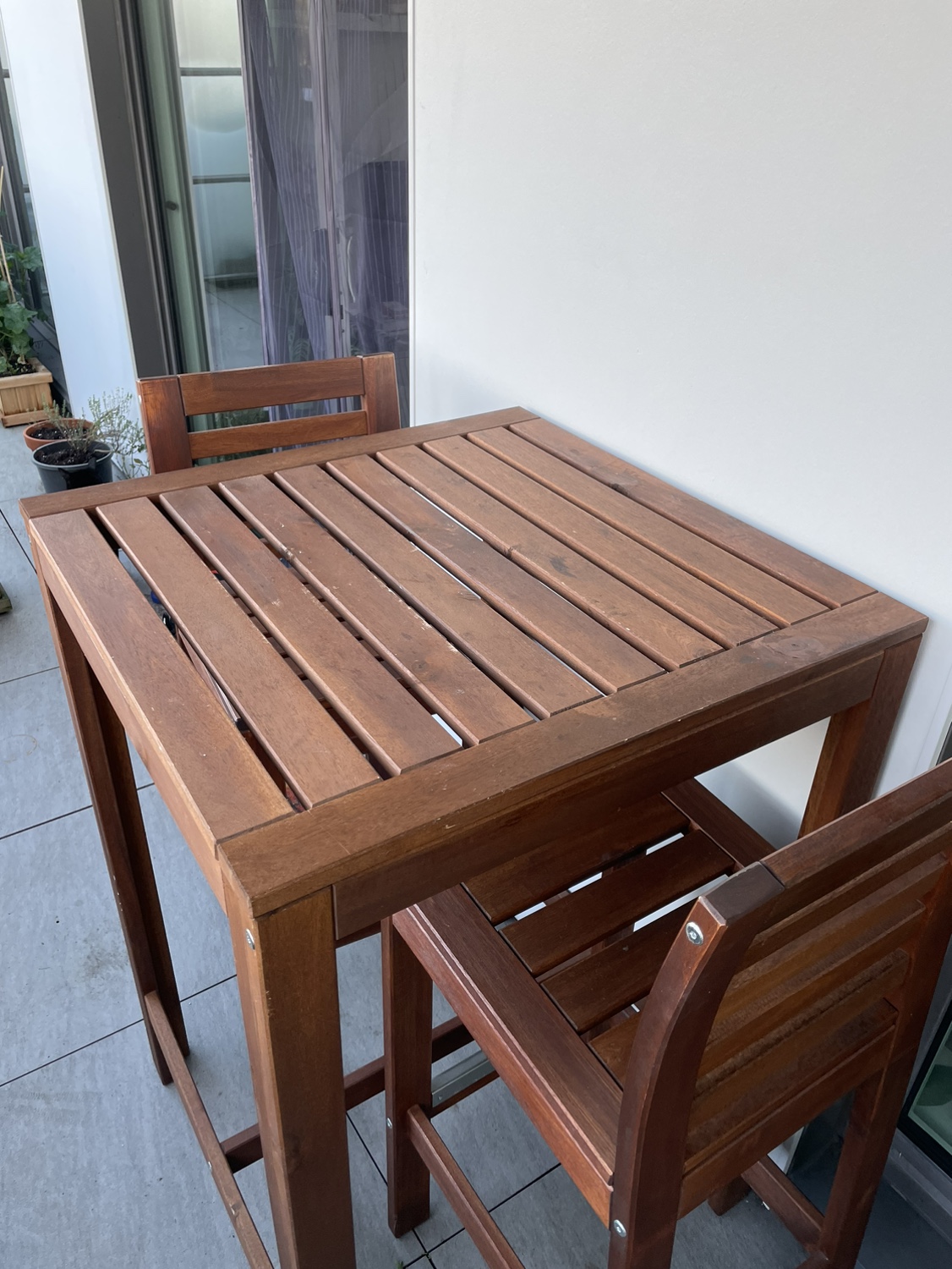 IKEA  High Top Patio Table and Two Stools - photo 2
