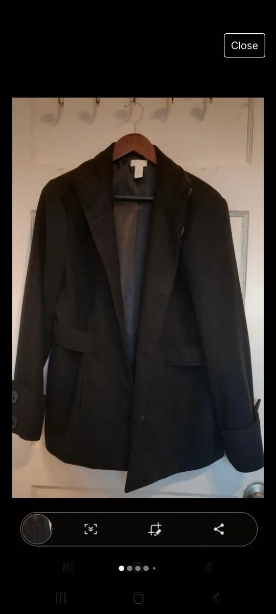 Chico's Black Blazer Jacket Size 2 image indicator(2)