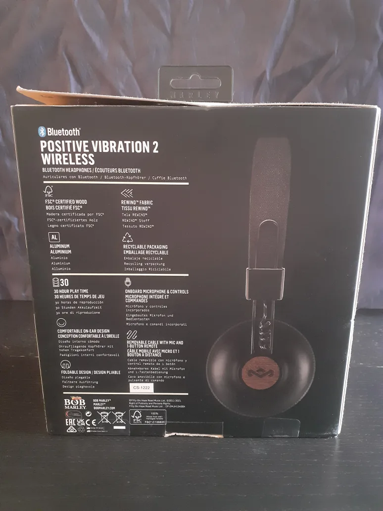 New House of Marley Positive Vibration 2 Wireless Headphones image indicator(3)