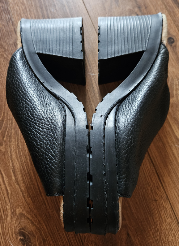 Ground Leather Women's Black Platform Slides - photo 2