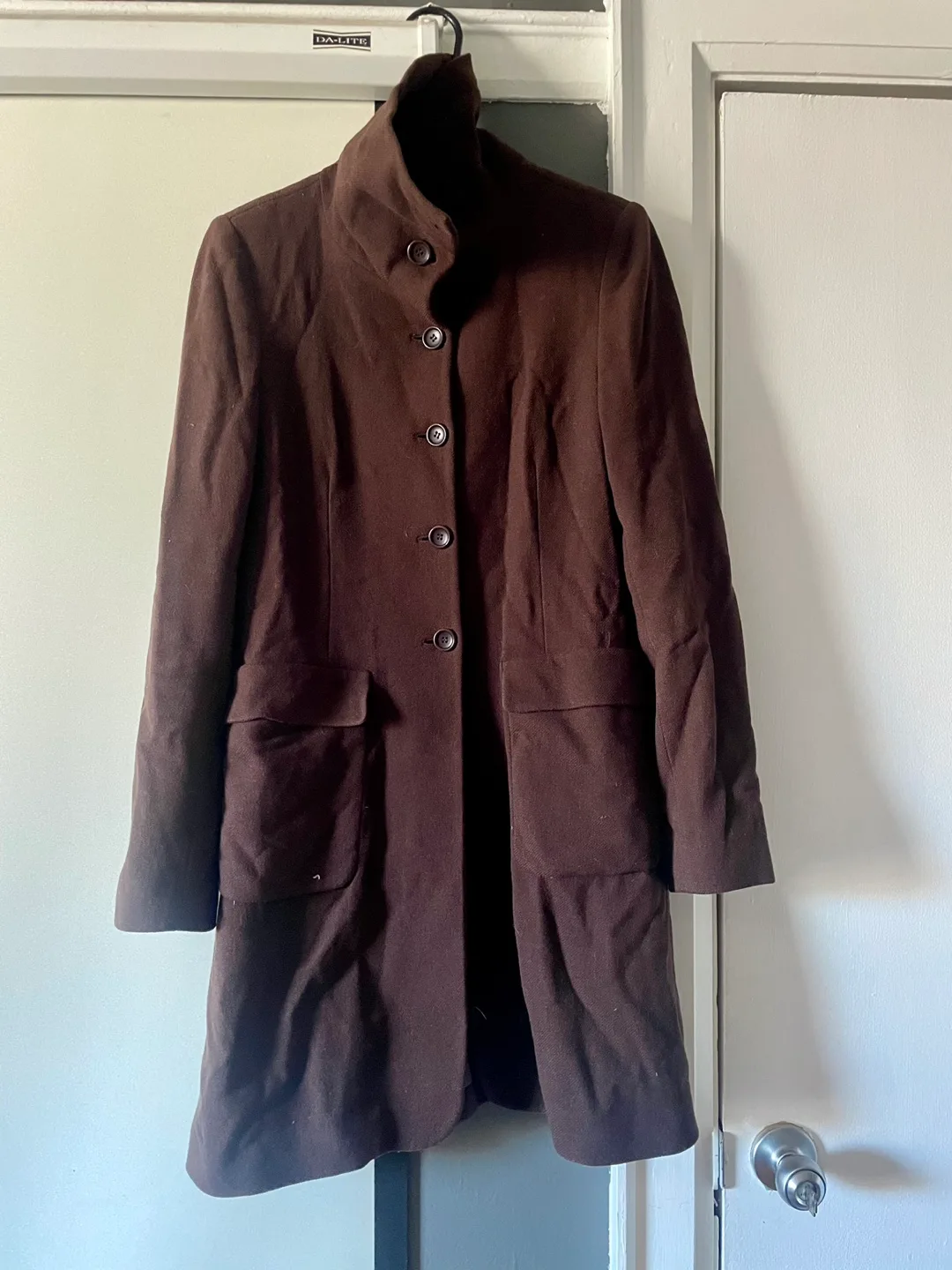 DKNY wool coat plum brown *MUST GO THIS WEEK* image indicator(2)