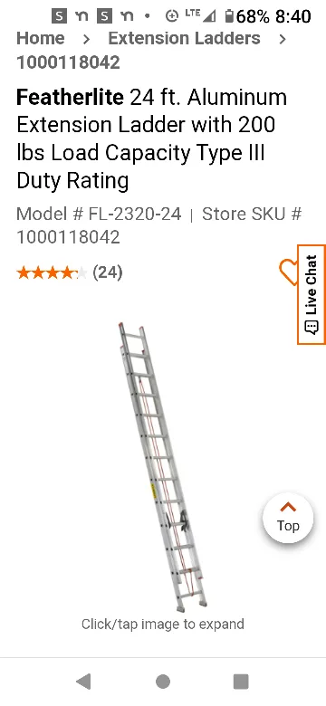 Featherlite 20 ft Extension Ladder image indicator(4)