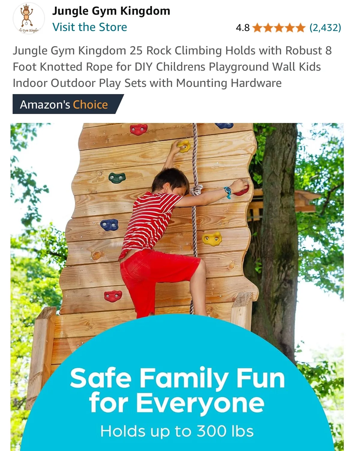 25 Rock Climbing Holds with Rope for DIY Playground image indicator(4)