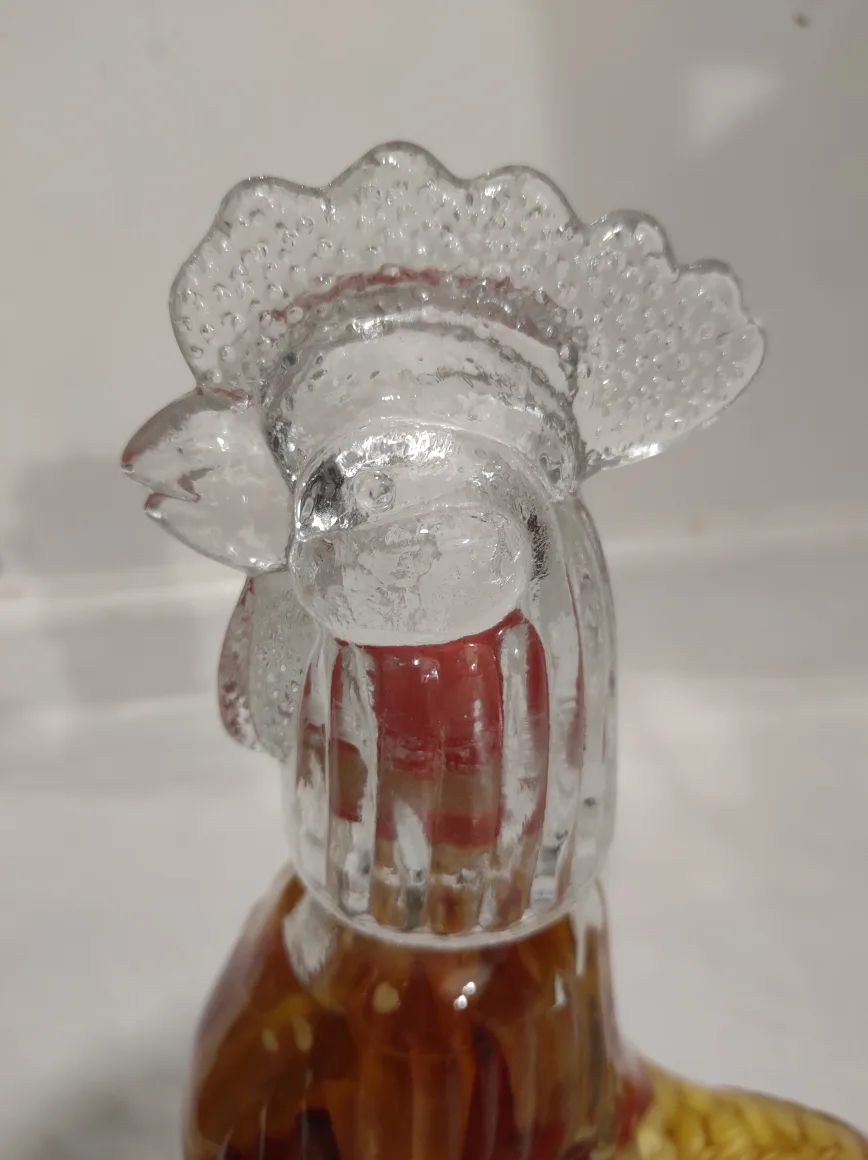 Rooster Shaped Glass Bottle with Peppers and Corn image indicator(3)