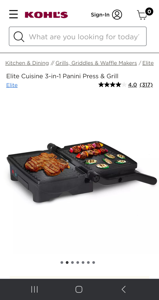 Elite Cuisine 3-in-1 Panini Press & Grill - photo 5