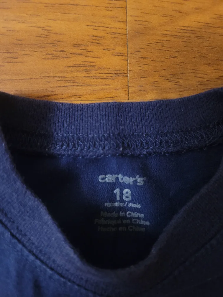 Carter's 18 Month Baby Boy Short Sleeve Onesie image indicator(2)