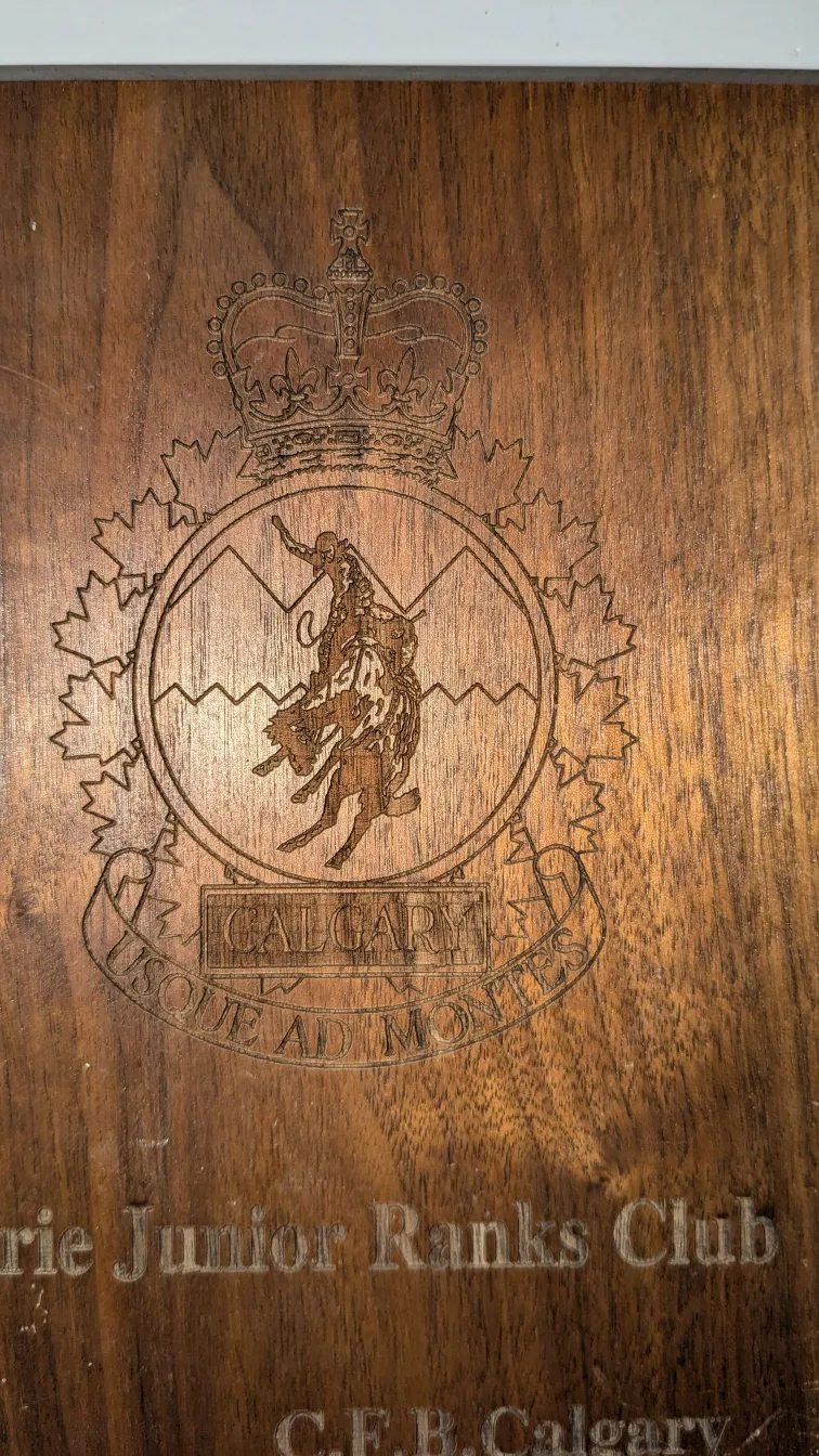 Calgary Currie Barracks Jr Ranks Club Plaque - 1935-1997 CFB 🥕 image indicator(2)