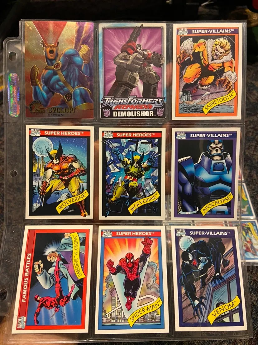 Marvel and 2 transformers vintage retro Trading Cards image indicator(2)