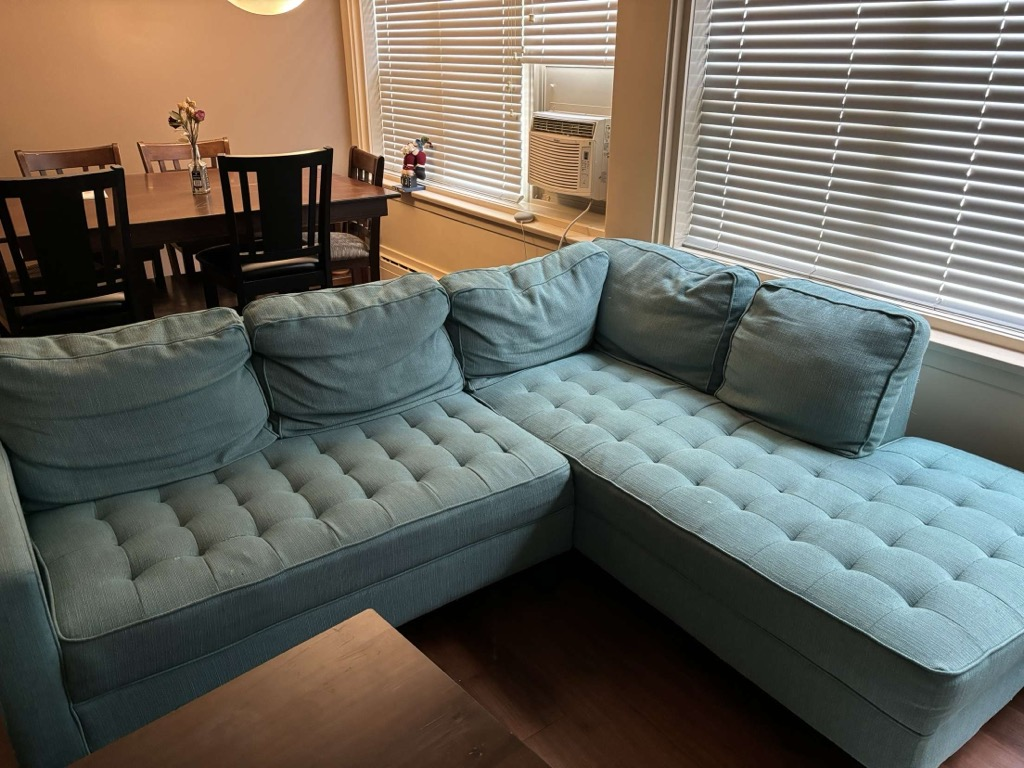 Teal Sectional Sofa - photo 2