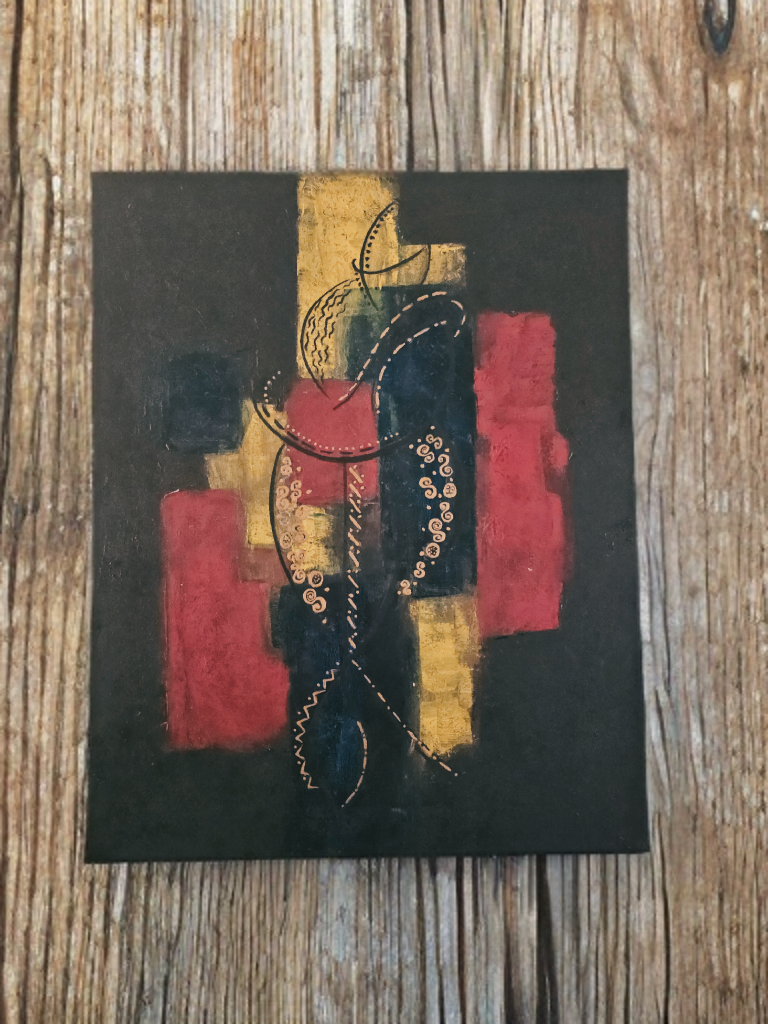 Abstract - Oil & Gold Leaf Painting