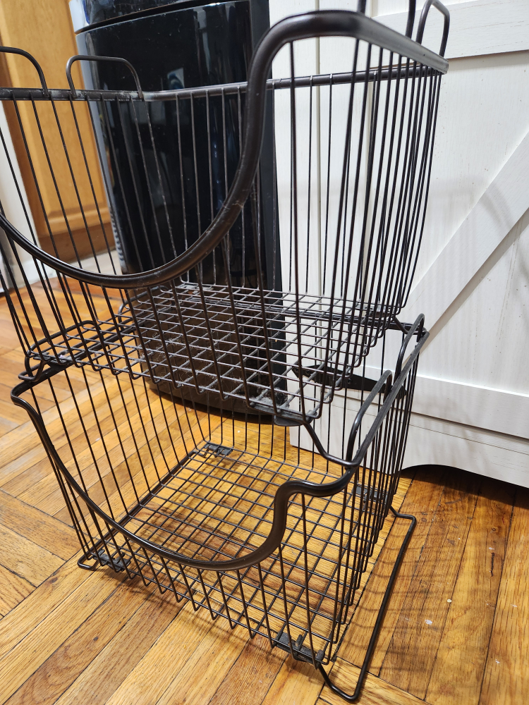 Vintage Metal Wire Storage Baskets - photo 3