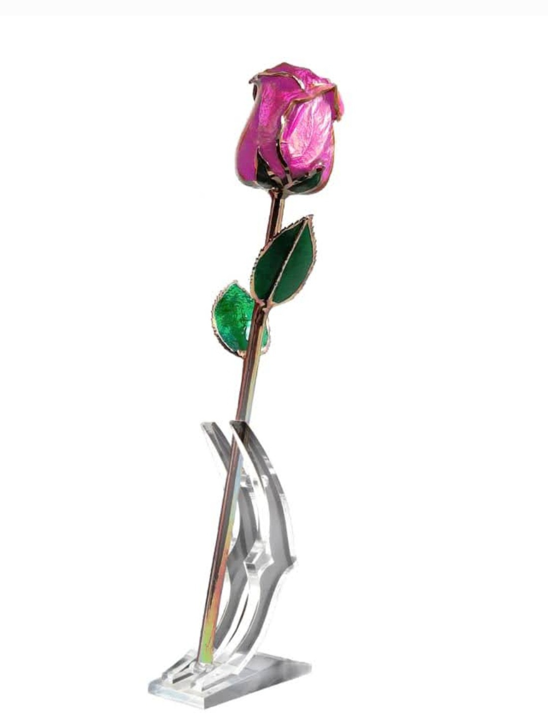 24k Gold Plated real Rose with Stand