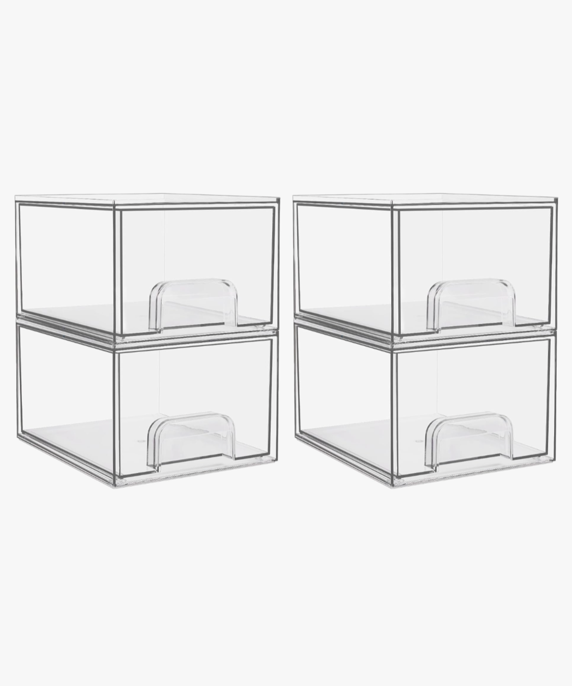 Vtopmart 4 Pack Stackable Makeup Organizer Storage Drawers