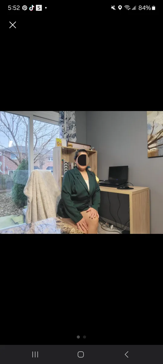 SHEIN Mulvari Plus Lapel Neck Blazer & Wide Leg Pants image indicator(2)