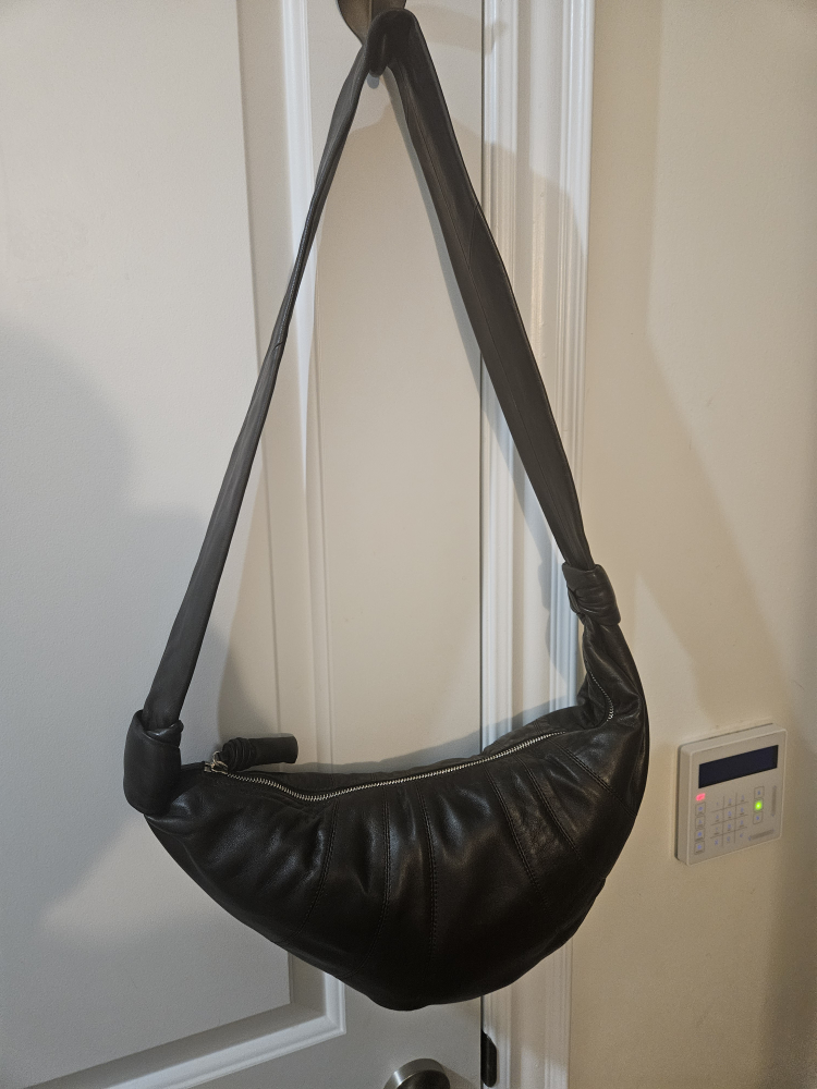 Lemaire Dark Chocolate Leather shoulder Bag