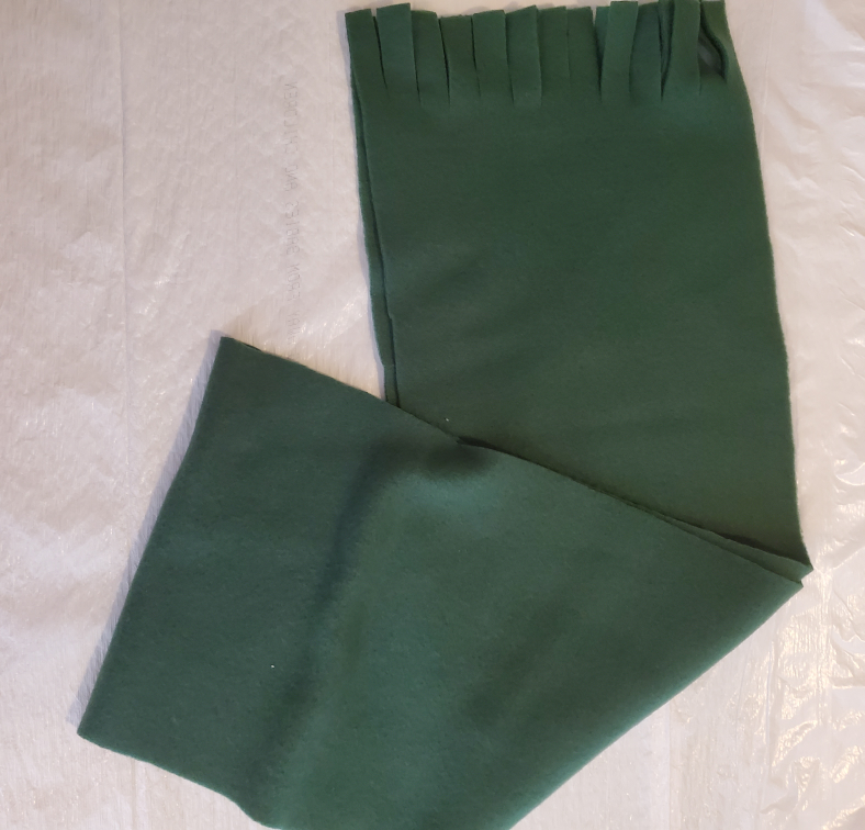 New Green Fleece Beanie/Scarf Set Hand Crafted Adult - photo 3