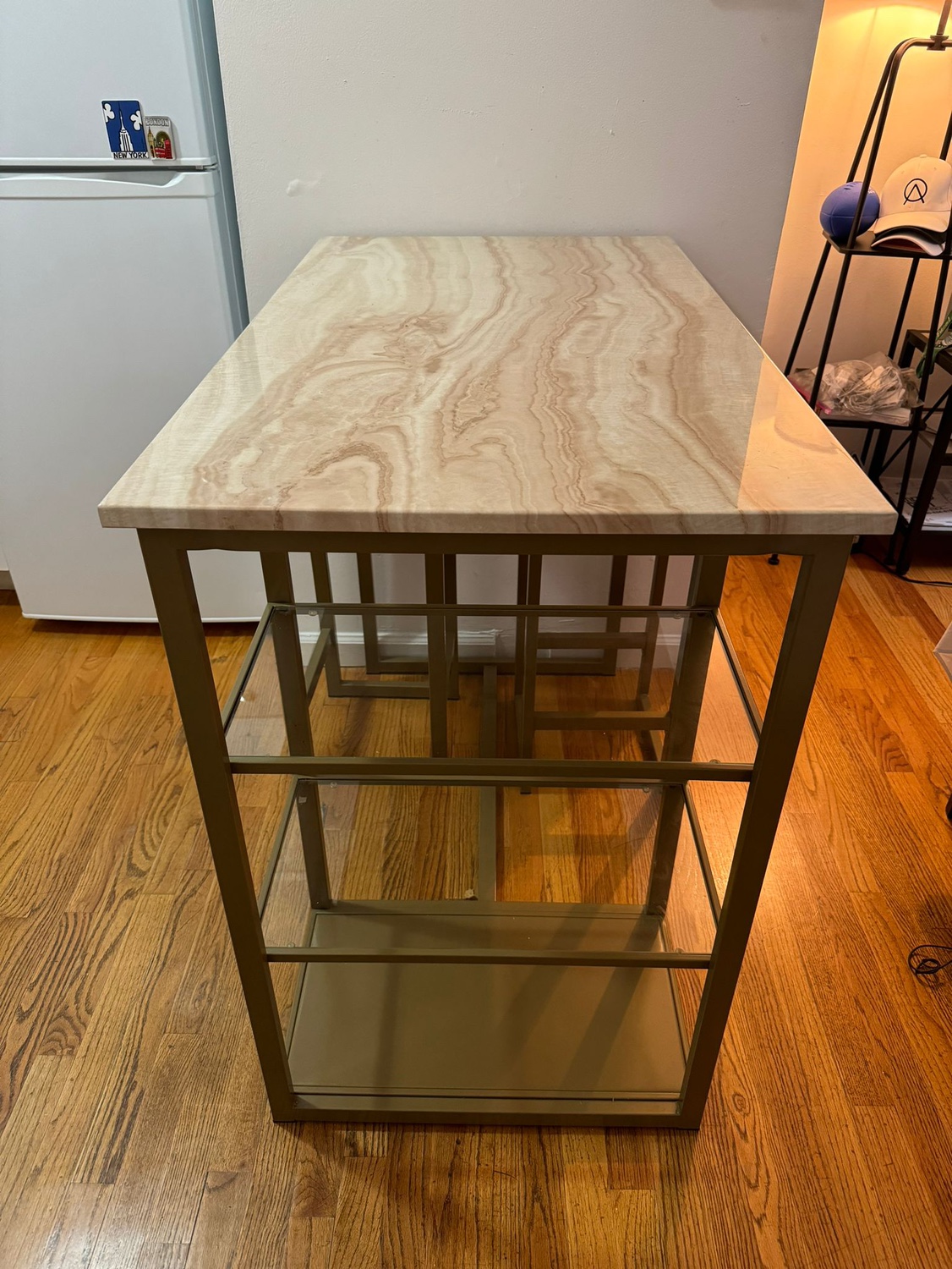 Kitchen Cart with Two Stools