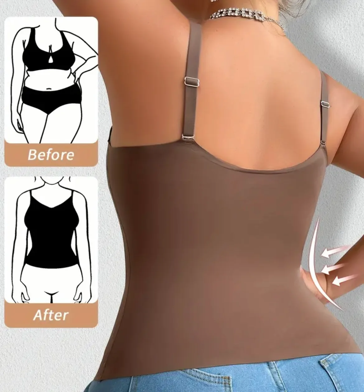 Brown shapewear top size 18 image indicator(2)