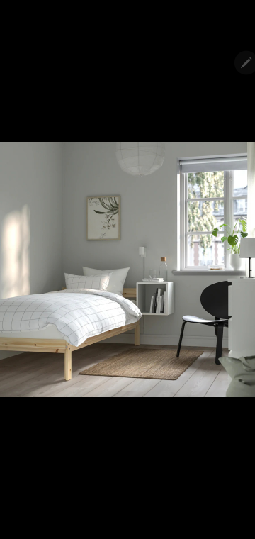 IKEA NEIDEN Full Bed Frame with IKEA Mattress - photo 2