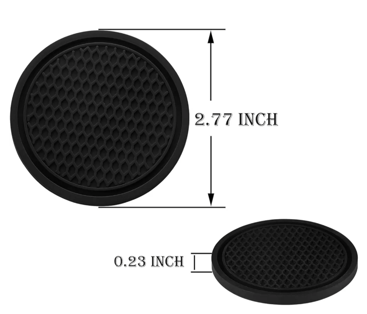 Two Anti Slip Car Cup Coasters