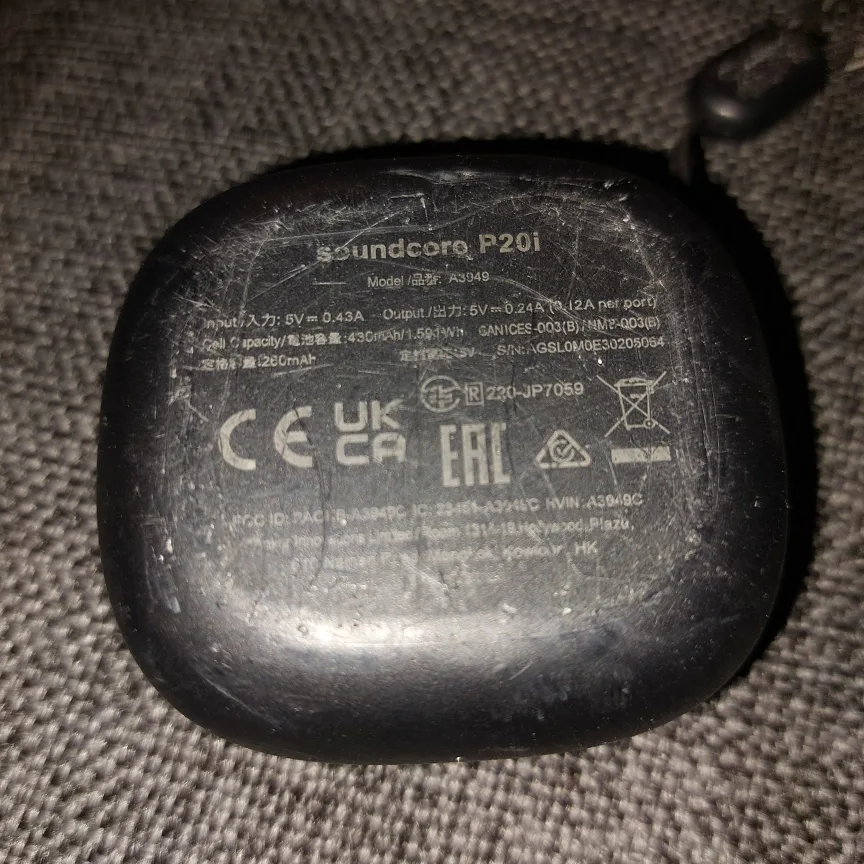 Soundcore P20i Wireless Earbuds *Case Only #freecycle image indicator(3)