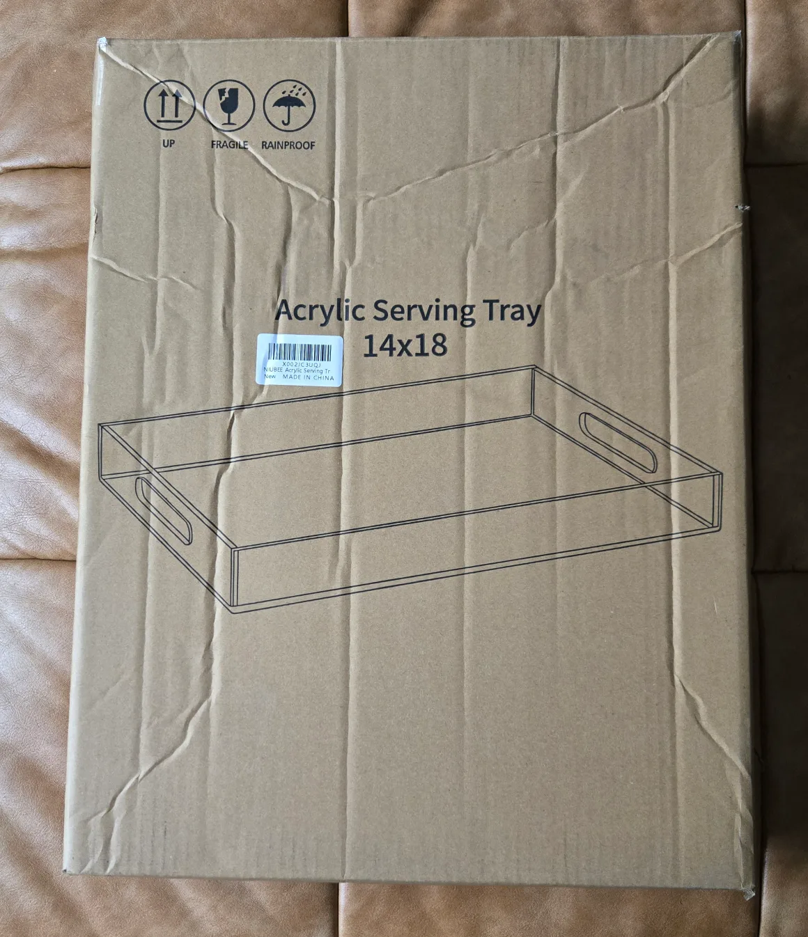 Large Clear Acrylic Serving Tray with Handles 14 x 18 in image indicator(8)