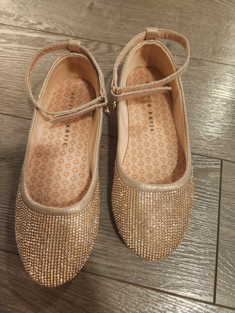 Girls' Gold Glitter Ballerina Flats - photo 2