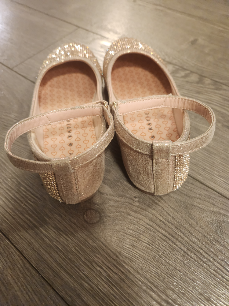 Girls' Gold Glitter Ballerina Flats - photo 3
