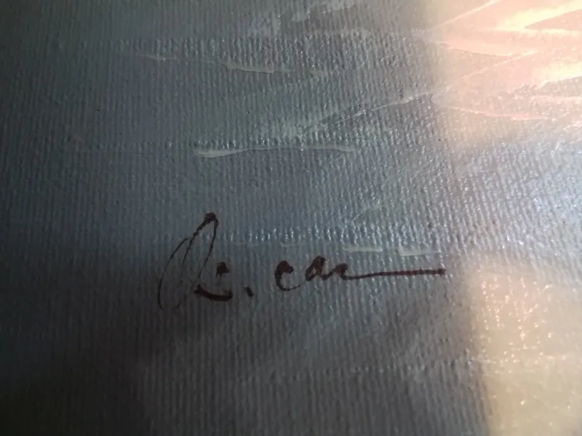 Original Oil Painting on Canvas - Boats in Harbour image indicator(5)