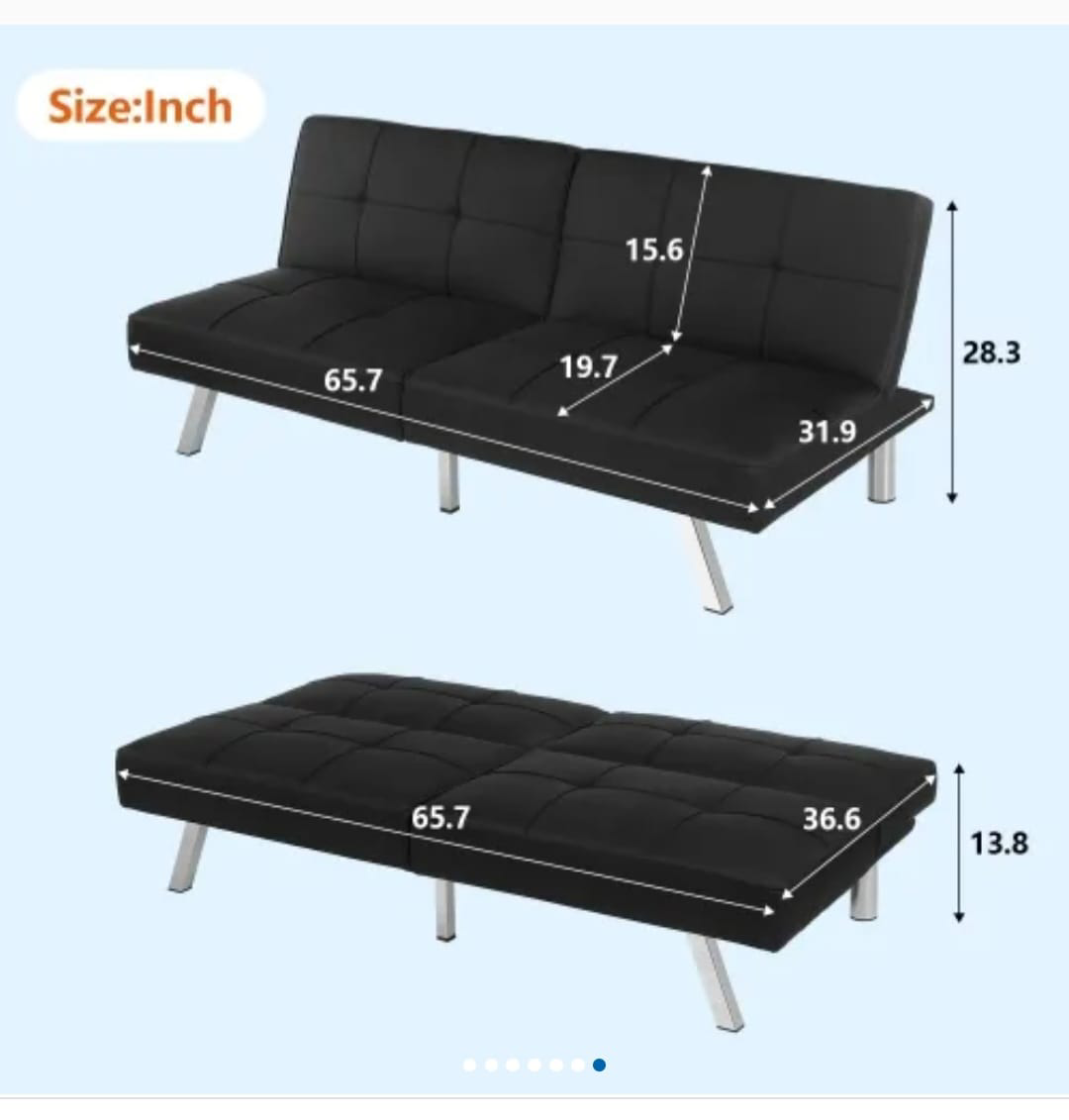 brand new Foldable Futon Sofa Bed - photo 4